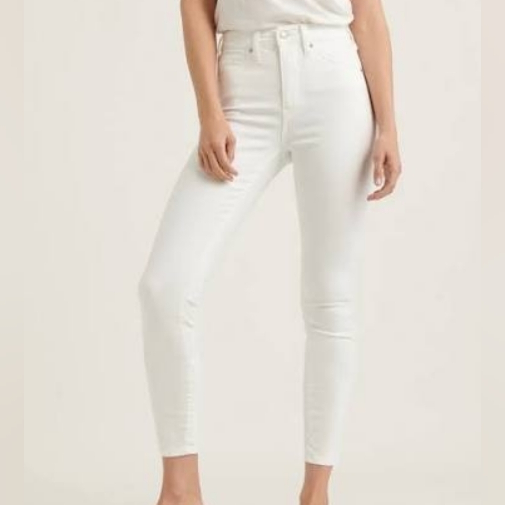 Lucky Brand Women's White Straight Leg Jeans